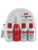 CHI kelioninis rinkinys (šamp.59ml, kond.59ml, apsauga nuo karščio 74g, šilkas 59ml)