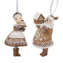 Kalėdiniai žaisliukai – imbieriniai žmogeliukai, 13 cm, 2 vnt.