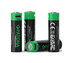 PATONA - KOMPLEKTAS 4x Akumuliatorius AA/LR6 Li-Pol 2000mAh 1,5Vs Su USB-C įkrovimas