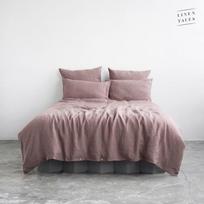 Linen Tales Ashes of Roses Linen Duvet Cover Set Lininis patalynės užvalkalų komplektas, 200x200 50x70*2