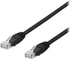 DELTACO TP-63SAU - Patch kabelis - RJ-45 (kištukas) - RJ-45 (kištukas) - 3 m - UTP - CAT 6a - juodas