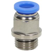 Tiesi kištukinė pneumatinė jungtis, 8 mm skersmens žarnai, G 1/4 M, nikeliuotas žalvaris