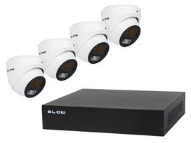 PoE BLOW 4x5MP 1TB stebėjimo rinkinys BL-KI5T4/PoE/1TB 4x 5MP kupolinės kameros 1TB HDD diskas