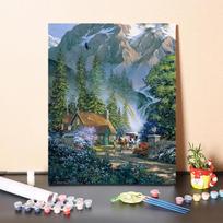 Menai PASIDARYK PATS Tapyba pagal skaičius Pomėgiai Skaitmeninė aliejinė tapyba Deimantinė tapyba Tapyba pagal skaičius Aliejinė tapyba Namų dekoras 40x50cm no frame gray
