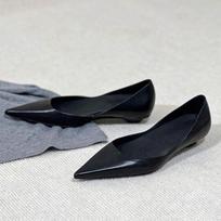 Madingi Seksualūs Odiniai Plokščiapadžiai Batai Smailiais Pirštais Moterims Siaurėjantys Žemakulniai Bateliai Juodi Seklūs Dizainas Komfortiški Atsitiktiniai Biuro Batai Moterims 35 juoda