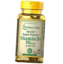 Vitaminas D3, cholekalciferolis, vitaminas D3 2000, Puritan's Pride 100 gelio dangtelių (36367051) 100softgels