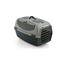 Transportavimo narvas Gulliver 3 su plastikinėmis durelėmis 61x40x38cm pilka/žalia, 61x40x38 cm
