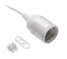 Lemputės lizdas su laidu baltas GTV GZ-E27000-00 (baltas, E27, 60W)