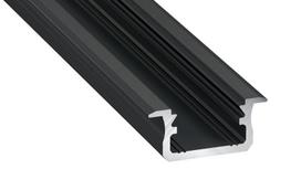 Aliuminis profilis Lumines LED juostoms (juodas, anoduotas, 3m)