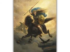 Reprodukcija „Valkirija“, Peter Nicolai Arbo, (1869)