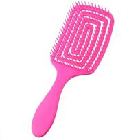 Durable Hair Brush Scalp Massage Comb Hollow Women Salon Rubber Anti-skid Handle Hairdressing Styling Hairbrush Massage Products juoda