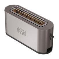 Black+Decker Long Slot Toaster, 1000W, Stainless Steel