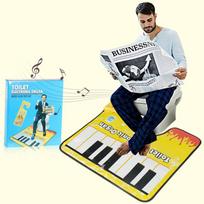 Tualetas fortepijonas Muzikinis kilimas Puodukas Fortepijonui skambantis kilimėlis Kūrybingas vonios kambarys Linksmas bakstelėjimas pirštais Muzikinė klaviatūra Tualeto grindų kilimėlis OneSize