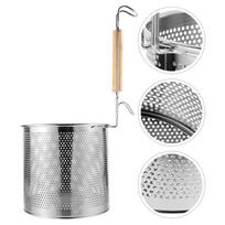 Makaronai Sietelis Nupiltuvas Colander Nerūdijančio Plieno Filtravimo krepšelis Makaronų Virimo krepšelis 41.00X18.00X18.00CM