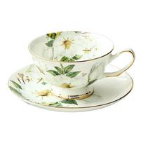 240ml Lengvas prabangus Bone China arbatos puodelis Anglų popietės arbatos rinkinys Kavos puodelis Paprastas Europos išskirtinis puodelis ir lėkštė keramika