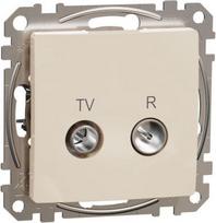 TV/R connector 4db, Beige, Sedna SDD112471R | 3606481466495