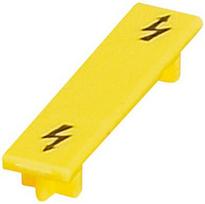 Warning label for 6mm² screw terminal blocks, yellow NSYTRACS6 | 3606480534614