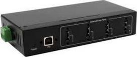 Exsys EXSYS EX-11214HMVS 4 prievadų metalinis USB 2.0 šakotuvas su 5V/2A maitinimo šaltiniu Genesys Chipset