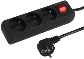 Blow PR-370WSP maitinimo ilgintuvas 3 lizdai su įžeminimu + jungiklis 5m juodas (3x1.5mm)