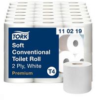 Tualetinis popierius rulonėliais Tork Premium Soft T4, (110219), baltos spalvos, 2 sluoksniai, 50.4 m, 360 lapeliai