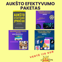 Aukšto Efektyvumo knyga + 9 konferencijų įrašai dovanų