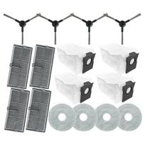 16 vnt. Dreame L10s Pro Ultra Heat/X30 Ultra/X30 Pro/ S10 Pro Ultra dulkių siurbliui, atsarginės dalys: šoninis šepetys, filtras, šluostė, dulkių maišelis CHINA