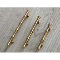 2 vnt. retro bambuko cinko lydinio stalčių spintelės rankenos baldų traukimo rankenėlė antikvarinio žalvario dekoratyvinės durų rankenėlės 64 mm 96 mm 128 mm 64mm