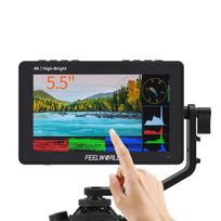 FEELWORLD F5 PRO X 5,5 colio IPS monitorius 1600 nitų vaizdo skydelis 1920*1080 pikselių jutiklinis valdymas 4K UHD įvestis juoda