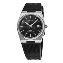 Tissot T-Classic PRX Powermatic 80 guminis dirželis, juodas ciferblatas, automatinis T137.407.17.051.00 100M vyriškas laikrodis juoda
