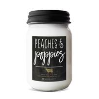 MILKHOUSE CANDLE Persikų ir aguonų kvapioji žvakė Farmhouse Jar (368 g)