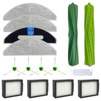 Pakeičiamas rinkinys, kaip parodyta, plastikas, skirtas Irobot Roomba Combo I5, I5+, J5, J5+ Pagrindinis šoninis šepetėlis, HEPA filtras, šluostės šluostė, atsarginės dalys