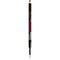 NYX Professional Makeup Powder Louder antakių pieštukas su šepetėliu atspalvis Black 1 vnt.