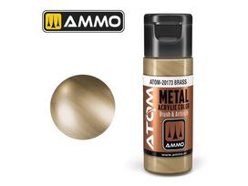 AMMO MIG - ATOM Akriliniai dažai METALLIC Brass, 20ml, 20173