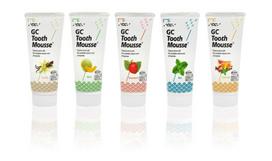 Remineralizuojantis dantų kremas be fluoro, penki skoniai, GC Tooth Mousse Recaldent, 35 ml x 5vnt
