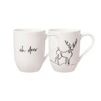 Puodeliai Villeroy & Boch Statement XMAS Reindeer, 2 dalių rinkinys, porcelianas, 340 ml