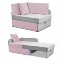 Vaikiška kampinė sofa-lova Denis Duo, pilka