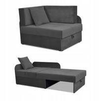 Vaikiška kampinė sofa-lova Denis, juoda