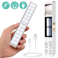 Belaidis magnetinis šviestuvas LIVMAN MSL-42 su judesio jutikliu - jutiklinis šviestuvas, 24LED, 19cm, 2,8W, įkraunamas per USB, 3 apšvietimo režimai