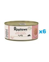 APPLAWS Cat Adult Tuna Fillet with Salmon in Jelly tunas ir lašiša drebučiuose 6x70g
