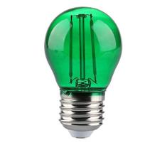 LED elektros lemputė FILAMENT G45 E27/2W/230V žalia