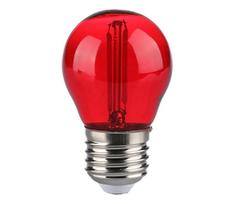 LED elektros lemputė FILAMENT G45 E27/2W/230V raudona