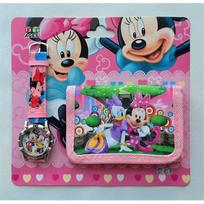 Rinkinys: laikrodis ir piniginė "Minnie Mouse"