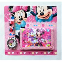 Rinkinys: laikrodis ir piniginė "Minnie Mouse"