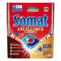 Indaplovių kapsulės SOMAT EXCELLENCE PREMIUM 5in1, 24 vnt.