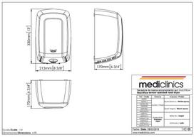 MEDICLINICS M09ACS-FIL Machflow rankų džiovintuvas, Satinas