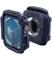 Mėlynas dėklas Apple Watch 10 / 11 (46 mm) laikrodžiui "Spigen Rugged Armor"