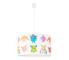 Duolla - Vaikiškas pakabinamas sietynas PRINT M 1xE27/40W/230V diametras 35 cm troliai