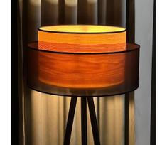 Duolla - Toršeras WOOD BOHO 1xE27/15W/230V diametras 45 cm juoda/smėlio spalva