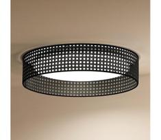 Duolla - LED lubinis šviestuvas ROLLER RATTAN LED/24W/230V diametras 45 cm juoda