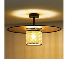 Duolla - Tvirtinamas sietynas TOKYO RATTAN 1xE27/15W/230V diametras 50 cm auksas/rotangas